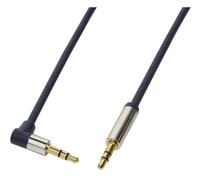 [CA11150] LogiLink Câble audio 2 x jack mâle 3,5 mm Dont 1 Coudé 1,5 m Noir