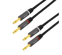 [CA1210] LogiLink Cordon haut-parleur, 2 x 2 fiches bananes, 3,0 m