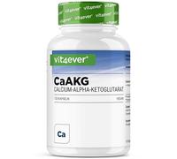 CaAKG - Calcium Alpha-Cétoglutarate - 120 Gélules - Hautement Dosé à 1100 mg par Dose Journalière - Calcium Pur & Alpha-Cétoglutarate Sans Additifs Inutiles, Vegan