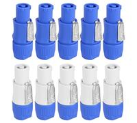 caapmony 10 PièCes/Lot Nac3Fca Speakon Fiche 3 Broches Mâle Powercon Connecteur 20A 250V AC Connecteur d'alimentation Bleu et Blanc