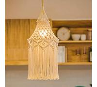 caapmony Abat-jour en macramé pour décoration moderne de bureau et de salon, décoration d'intérieur bohème