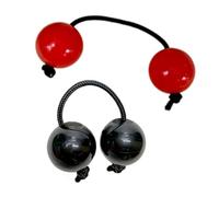 CAASFOOY 2 paires de Kashaka Instrument, Kashaka Shaker Instrument Africain Aslatuas Rhythmic Ball Classique Percussions Manuelles pour Enfants Adultes Débutants Parties Leçons Musicales(Rouge, Black)