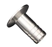 CAAUYXZW 0.5 Pouces 1 Pouce 1.5 Pouces Tri Pince 6-51mm Tuyau Barbe raccord connecteur SUS304 316L Inoxydable sanitaire Homebrew(Sus 316l,10mm Barb K50.5mm)