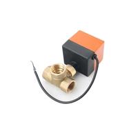 CAAUYXZW 1/2“ 3/4” 1“ 3 Way Motorized Ball Valve T Type Electric Valve Brass Three Line Two Control(12VDC,0.75 inch)