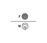 CAB-462 - Câble de fixation du clavier - PS/2 (F) pour PS/2 (M) - 3.7 m - bobiné - pour PowerScan PBT7100, PBT8300, PD7100, PM8300, PM8500