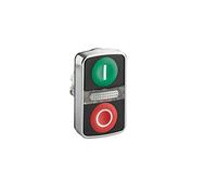 Schneider Electric Bouton-poussoir Harmony ZB4BW7A3741 double touche vert/rouge IP66 1 pc(s)