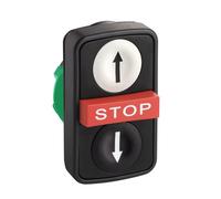 Schneider Electric Élément frontal de bouton-poussoir ZB5AA71124 triple touche IP66 blanc