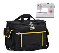 cab55 Sac de Transport pour Machine à Coudre avec Rembourrage Amovible, Sac fourre-Tout pour Machine à Coudre et Accessoires de Couture supplémentaires, Noir, 17 x 10.25 x 13.25 inches, Compatible,