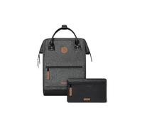 CABAIA - Sac à Dos Adventurer Luxembourg - Medium 18L - Déperlant - Compartiment Ordinateur Portable 13" - 2 Poches - Certifié Vegan - Sac Voyage, Affaires, École pour Homme et Femme - Noir