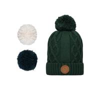 Cabaïa - Bonnet avec 3 pompons interchangeables - Appletini Beanie Dark Green - Vert Vert