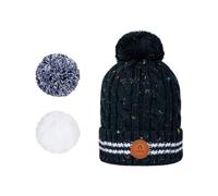 Cabaïa - Bonnet avec 3 pompons interchangeables - Creamy Gin Beanie Navy Navy