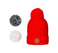 Cabaïa - Bonnet avec 3 pompons interchangeables - Moscow Mule Beanie Red - Rouge Rouge