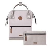 CABAIA - Sac à Dos Adventurer Alger - Small 10L - Déperlant - Compartiment Ordinateur Portable 10,5" - 2 Poches - Certifié Vegan - Sac Voyage, Affaires, École pour Homme et Femme - Beige