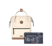 CABAIA - Sac à Dos Adventurer Andenne - Mini 10L - Déperlant - Compartiment Ordinateur Portable 10,5" - 2 Poches - Certifié Vegan - Sac Voyage, Affaires, École pour Homme et Femme - Crème