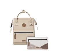 CABAIA - Sac à Dos Adventurer Arcachon - Mini 10L - Déperlant - Compartiment Ordinateur Portable 10,5" - 2 Poches - Certifié Vegan - Sac Voyage, Affaires, École pour Homme et Femme - Beige
