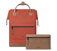 CABAIA - Sac à Dos Adventurer Bogota - Large 23L - Déperlant - Compartiment Ordinateur Portable 15" - 2 Poches - Certifié Vegan - Sac Voyage, Affaires, École pour Homme et Femme - Orange