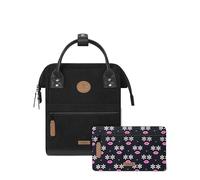 CABAIA - Sac à Dos Adventurer Brighton - Mini 10L - Déperlant - Compartiment Ordinateur Portable 10,5" - 2 Poches - Certifié Vegan - Sac Voyage, Affaires, École pour Homme et Femme - Noir