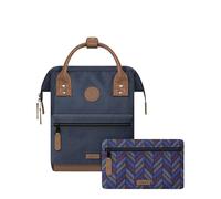 CABAIA - Sac à Dos Adventurer Chicago - Mini 10L - Déperlant - Compartiment Ordinateur Portable 10,5" - 2 Poches - Certifié Vegan - Sac Voyage, Affaires, École pour Homme et Femme - Bleu