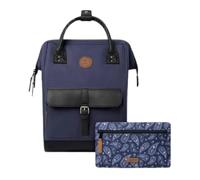 CABAIA - Sac à Dos Adventurer - Déperlant - Compartiment Ordinateur Portable - 2 Poches - Certifié Vegan - Sac Voyage, Affaires, École pour Homme et Femme - Vert/Violet (Dusseldorf, Medium 18L)