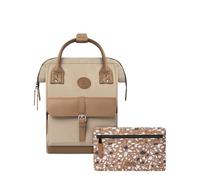 CABAIA - Sac à Dos Adventurer Kuala Lumpur - Small 10L - Déperlant - Compartiment Ordinateur Portable 10,5" - 2 Poches - Certifié Vegan - Sac Voyage, Affaires, École pour Homme et Femme - Marron