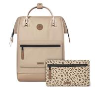 CABAIA - Sac à Dos Adventurer Lobito - Large 23L - Déperlant - Compartiment Ordinateur Portable 15-2 Poches - Certifié Vegan - Sac Voyage, Affaires, École pour Homme et Femme - Crème