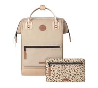 CABAIA - Sac à Dos Adventurer Lobito - Medium 18L - Déperlant - Compartiment Ordinateur Portable 13-2 Poches - Certifié Vegan - Sac Voyage, Affaires, École pour Homme et Femme - Crème