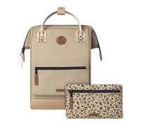 CABAIA - Sac à Dos Adventurer Lobito - Medium 18L - Déperlant - Compartiment Ordinateur Portable 13" - 2 Poches - Certifié Vegan - Sac Voyage, Affaires, École pour Homme et Femme - Crème