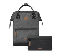 CABAIA - Sac à Dos Adventurer Luxembourg - Medium 18L - Déperlant - Compartiment Ordinateur Portable 13" - 2 Poches - Certifié Vegan - Sac Voyage, Affaires, École pour Homme et Femme - Noir