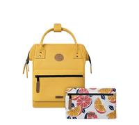 CABAIA - Sac à Dos Adventurer Marrakech - Small 10L - Déperlant - Compartiment Ordinateur Portable 10,5" - 2 Poches - Certifié Vegan - Sac Voyage, Affaires, École pour Homme et Femme - Jaune