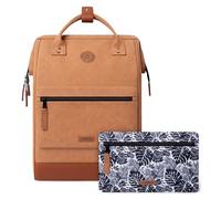 Cabaïa - Sac à dos Adventurer Moscou - Maxi 23L déperlant, PC 15" , 2 poches, certifié vegan - Marron