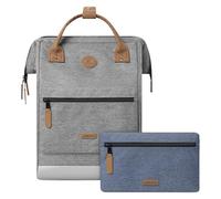 CABAIA - Sac à Dos Adventurer New York - Large 23L - Déperlant - Compartiment Ordinateur Portable 15" - 2 Poches - Certifié Vegan - Sac Voyage, Affaires, École pour Homme et Femme - Noir