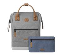 CABAIA - Sac à Dos Adventurer New York - Medium 18L - Déperlant - Compartiment Ordinateur Portable 13" - 2 Poches - Certifié Vegan - Sac Voyage, Affaires, École pour Homme et Femme - Noir