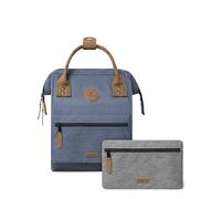 CABAIA - Sac à Dos Adventurer Paris - Mini 10L - Déperlant - Compartiment Ordinateur Portable 10,5" - 2 Poches - Certifié Vegan - Sac Voyage, Affaires, École pour Homme et Femme - Bleu