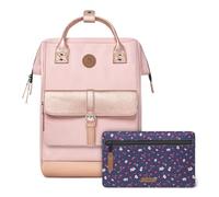 CABAIA - Sac à Dos Adventurer Queretaro - Large 23L - Déperlant - Compartiment Ordinateur Portable 15" - 2 Poches - Certifié Vegan - Sac Voyage, Affaires, École pour Homme et Femme - Rose