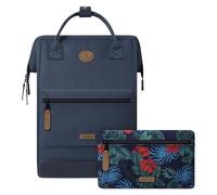 CABAIA - Sac à Dos Adventurer Reykjavik - Maxi 23L - Déperlant - Compartiment Ordinateur Portable 15" - 2 Poches - Certifié Vegan - Sac Voyage, Affaires, École pour Homme et Femme - Bleu