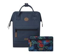 CABAIA - Sac à Dos Adventurer Reykjavik - Medium 18L - Déperlant - Compartiment Ordinateur Portable 13" - 2 Poches - Certifié Vegan - Sac Voyage, Affaires, École pour Homme et Femme - Bleu