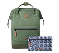 CABAIA - Sac à Dos Adventurer Séoul - Small 10L - Déperlant - Compartiment Ordinateur Portable 10,5" - 2 Poches - Certifié Vegan - Sac Voyage, Affaires, École pour Homme et Femme - Vert
