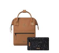 CABAIA - Sac à Dos Adventurer Turin - Small 10L - Déperlant - Compartiment Ordinateur Portable 10,5" - 2 Poches - Certifié Vegan - Sac Voyage, Affaires, École pour Homme et Femme - Marron