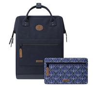 CABAIA - Sac à Dos Adventurer Zurich - Maxi 23L - Déperlant - Compartiment Ordinateur Portable 15" - 2 Poches - Certifié Vegan - Sac Voyage, Affaires, École pour Homme et Femme - Bleu