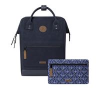 CABAIA - Sac à Dos Adventurer Zurich - Medium 18L - Déperlant - Compartiment Ordinateur Portable 13" - 2 Poches - Certifié Vegan - Sac Voyage, Affaires, École pour Homme et Femme - Bleu
