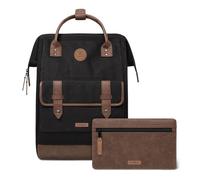 CABAIA Sac à dos de loisirs noir marron pour femme et homme - Adventurer Waxed Cotton Backpack L Trogir 338590