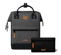 Cabaïa – Sac à dos Adventurer Luxembourg Medium 18L – Déperlant, PC 13" , Certifié vegan – Noir