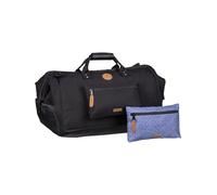 CABAIA - Sac de Voyage Duffle Adventurer Berlin 40L - Compatible Bagage Cabine 45x30x29 - Déperlant & Certifié Vegan - 2 Poches - Compartiment à Chaussures - Sac Week-End, Sac de Sport - Noir