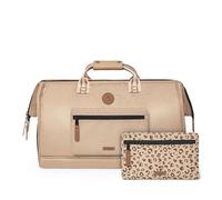 CABAIA - Sac de Voyage Duffle Adventurer Lobito 40L - Compatible Bagage Cabine 45x30x29 - Déperlant & Certifié Vegan - 2 Poches - Compartiment à Chaussures - Sac Week-End, Sac de Sport - Beige