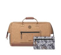 CABAIA - Sac de Voyage Duffle Adventurer Moscou 40L - Compatible Bagage Cabine 45x30x29 - Déperlant & Certifié Vegan - 2 Poches - Compartiment à Chaussures - Sac Week-End, Sac de Sport - Marron
