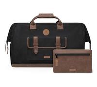 CABAIA Sac de Voyage pour Ordinateur Portable Adventurer Waxed Cotton Duffle Bag Trogir Noir