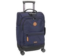 CABAIA Soft Suitcase 4 Wheels Essentials Trolley Reykjavik Bleu Marine 55cm