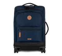 CABAIA Soft Suitcase 4 Wheels Essentials Trolley Reykjavik Bleu Marine 55cm