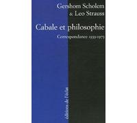 Léo Strauss – Cabale et philosophie – Correspondance 1933-1973 – Broché