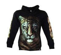 CABALLO Sweat avec Capuche Sweat zippé Interne avec Poches Homme Femme en Coton à Manches Longues avec imprimé Noctilucent Glow in Dark (Tiger H-A321 M)